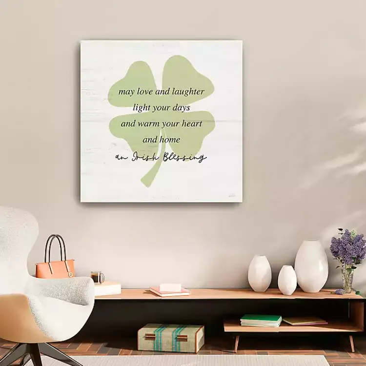 St Patricks Day Decorations>Kirklands Home Irish Blessing Canvas Art Print, 30x30 in.