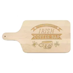 St Patricks Day Decorations>Kirklands Home Irish Coffee Bar Maple Cutting Board Tan