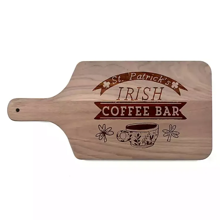 St Patricks Day Decorations>Kirklands Home Irish Coffee Bar Walnut Cutting Board Brown