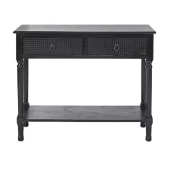 Kirklands Home Irma Textured Drawers Console Table Black Sale