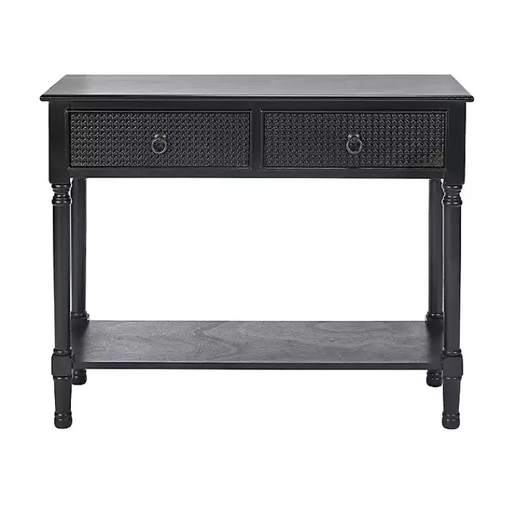 Kirklands Home Irma Textured Drawers Console Table Black Sale