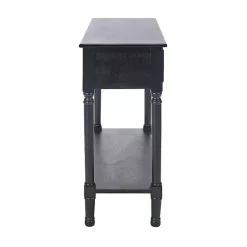 Kirklands Home Irma Textured Drawers Console Table Black Sale