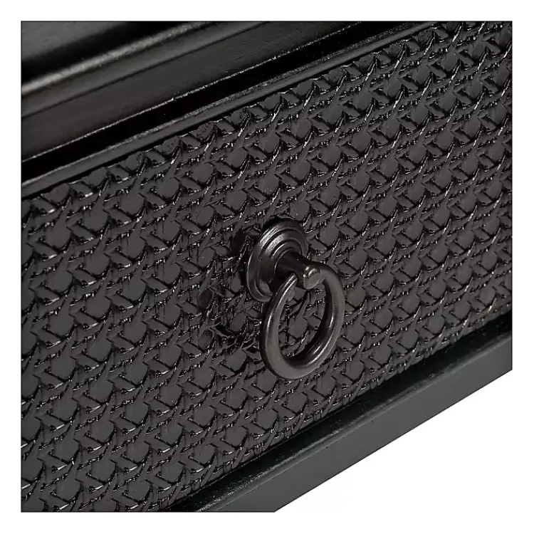 Kirklands Home Irma Textured Drawers Console Table Black Sale