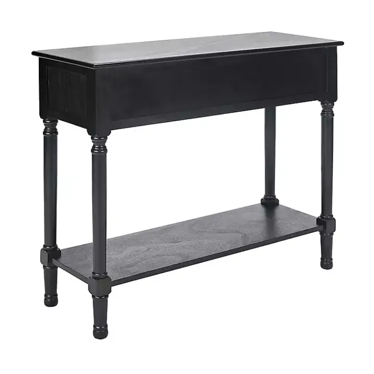 Kirklands Home Irma Textured Drawers Console Table Black Sale