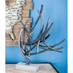 Statues & Figurines>Kirklands Home Iron Contemporary Branch Sculpture Gray
