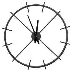 Kirklands Home Isaac Black Modern Wall Clock