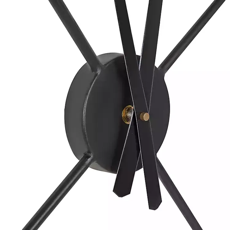 Kirklands Home Isaac Black Modern Wall Clock