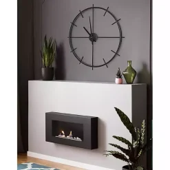 Kirklands Home Isaac Black Modern Wall Clock