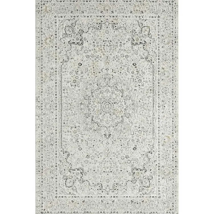 Kirklands Home Isabella Gray and Ivory Area Rug, 4x6 Sale
