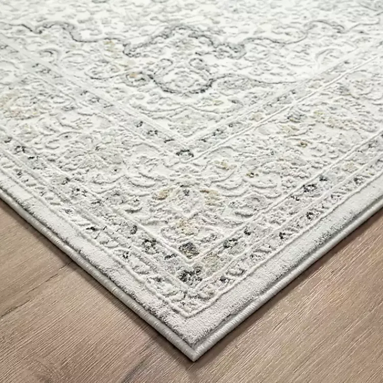 Kirklands Home Isabella Gray and Ivory Area Rug, 4x6 Sale