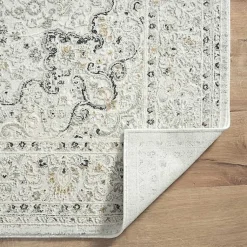 Kirklands Home Isabella Gray and Ivory Area Rug, 5x7 Sale