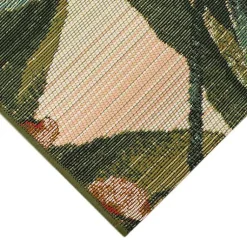 Kirklands Home Island Leaf Outdoor Rug, 4x7 Multi Clearance