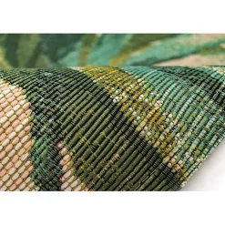 Kirklands Home Island Leaf Outdoor Rug, 4x7 Multi Clearance