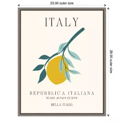 Kirklands Home Italy Lemon Poster Framed Canvas Art Print Discount