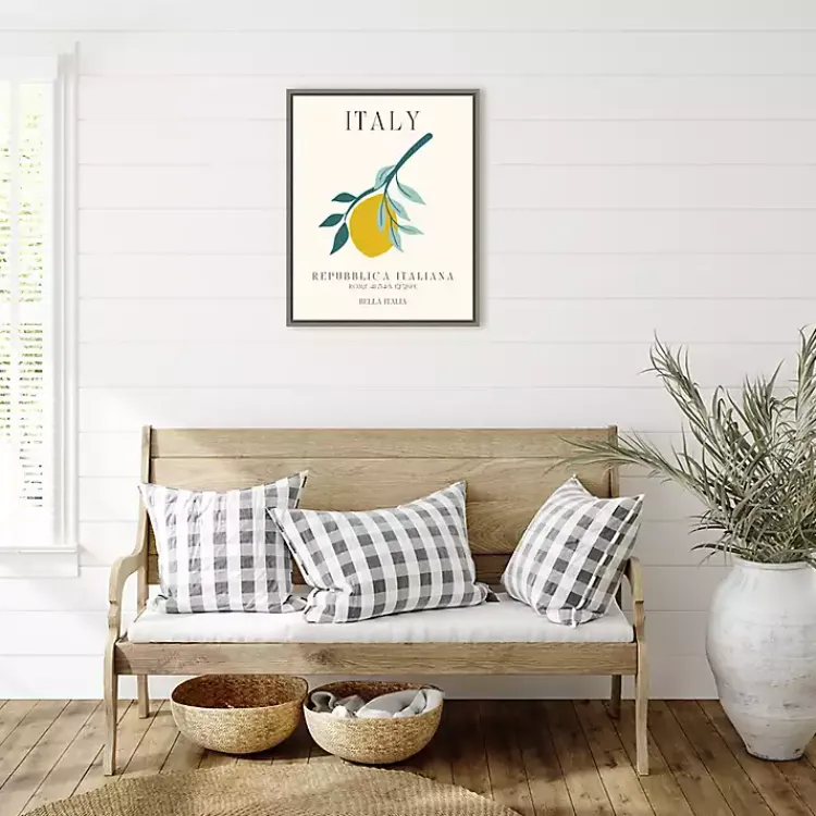 Kirklands Home Italy Lemon Poster Framed Canvas Art Print Discount