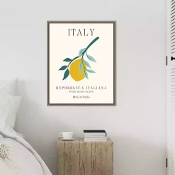 Kirklands Home Italy Lemon Poster Framed Canvas Art Print Discount