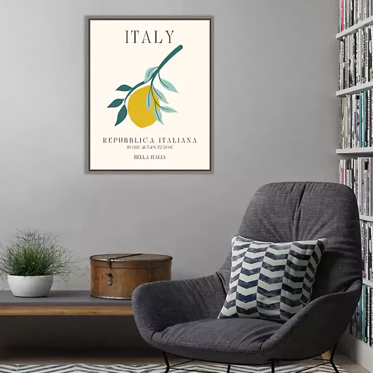 Kirklands Home Italy Lemon Poster Framed Canvas Art Print Discount
