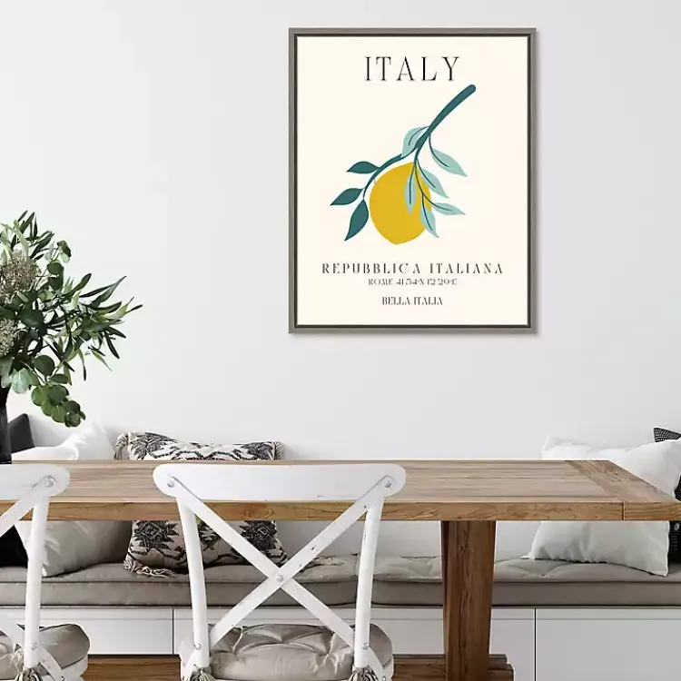 Kirklands Home Italy Lemon Poster Framed Canvas Art Print Discount