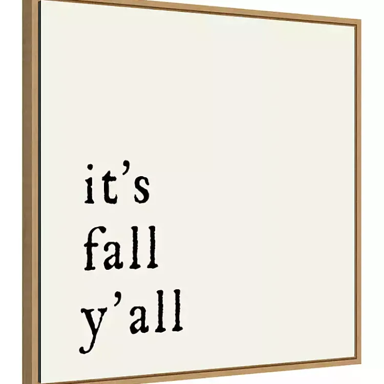 Fall>Kirklands Home It's Fall Ya'll Poem Framed Wall Art