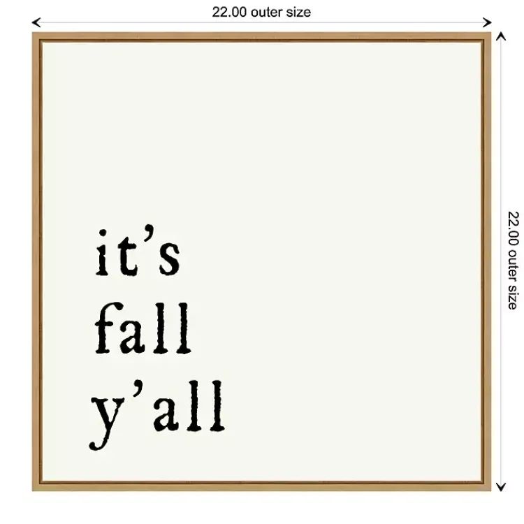 Fall>Kirklands Home It's Fall Ya'll Poem Framed Wall Art