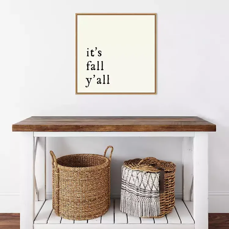 Fall>Kirklands Home It's Fall Ya'll Poem Framed Wall Art