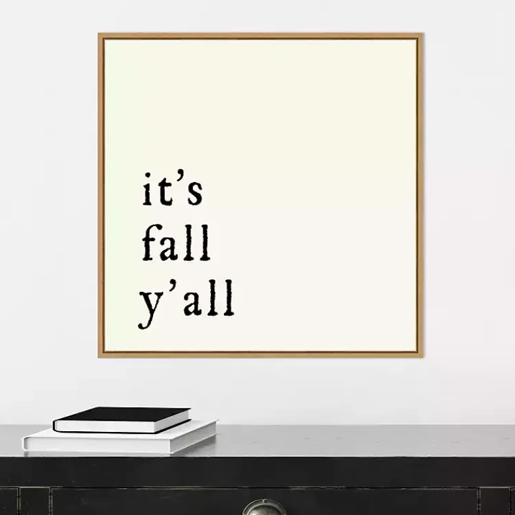 Fall>Kirklands Home It's Fall Ya'll Poem Framed Wall Art