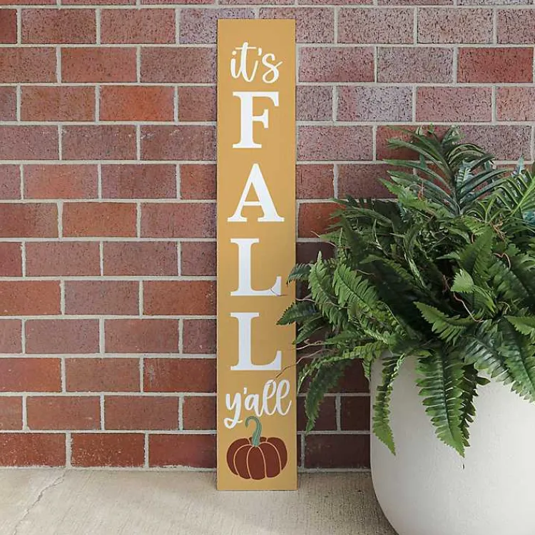 Fall>Kirklands Home It's Fall Y'all Porch Board Yellow