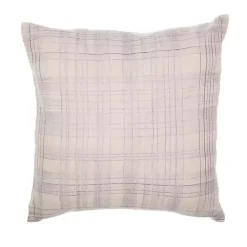 Pillows>Kirklands Home Ivory & Lilac Handwoven Plaid Throw Pillow