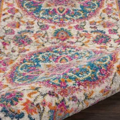 Kirklands Home Ivory & Multi Floral Medallion Runner, 2x10 Sale