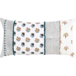 Pillows>Kirklands Home Ivory & Multicolor Botanical Lumbar Pillow