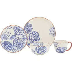 Kirklands Home Ivory and Blue Floral 16-pc. Dinnerware Set Discount
