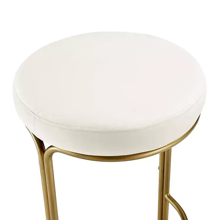 Kirklands Home and Gold Carson Counter Stools, Set of 2 Ivory
