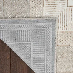 Kirklands Home Ivory and Gold Modern Glam Area Rug, 5x7 Best