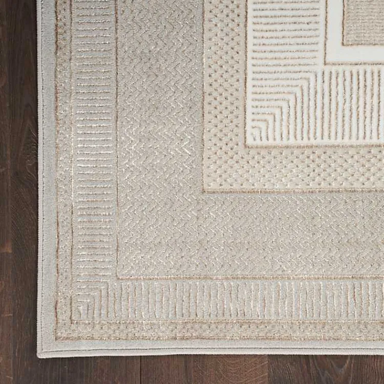 Kirklands Home Ivory and Gold Modern Glam Area Rug, 5x7 Best
