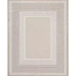 Kirklands Home Ivory and Gold Modern Glam Area Rug, 7x9 New
