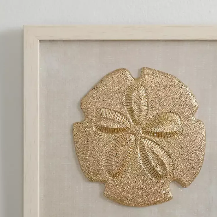 Kirklands Home Ivory and Gold Shell Shadow Wall Plaques, Set of 3 Hot