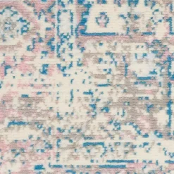 Kirklands Home Ivory and Pink Central Medallion Area Rug, 5x7 Best