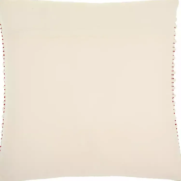Christmas Pillows>Kirklands Home Ivory and Red Looped Christmas Tree Throw Pillow