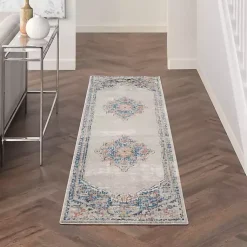 Kirklands Home Ivory Antique Diamond Medallion Runner, 2x7 Sale