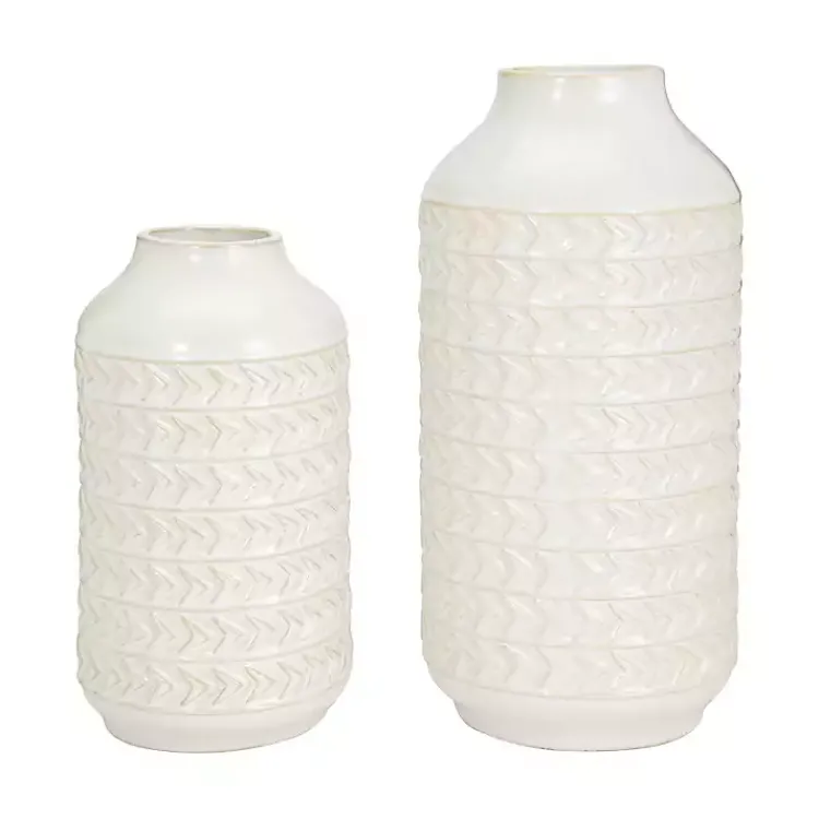 Vases>Kirklands Home Ivory Aztec Vase, 13in White