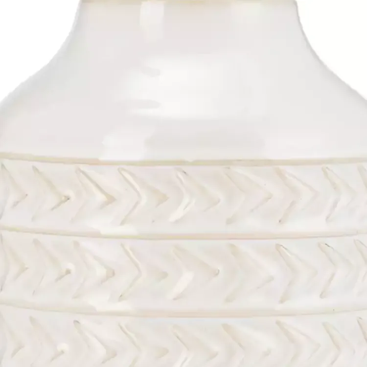 Vases>Kirklands Home Ivory Aztec Vase, 10in White