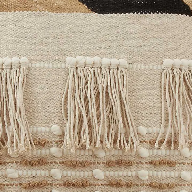 Pillows>Kirklands Home Ivory Boho Fringe Jute Pillow