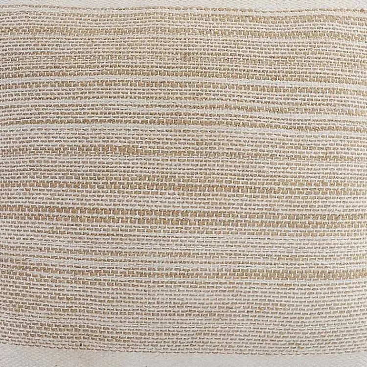 Pillows>Kirklands Home Ivory Border Natural Close Woven Jute Pillow