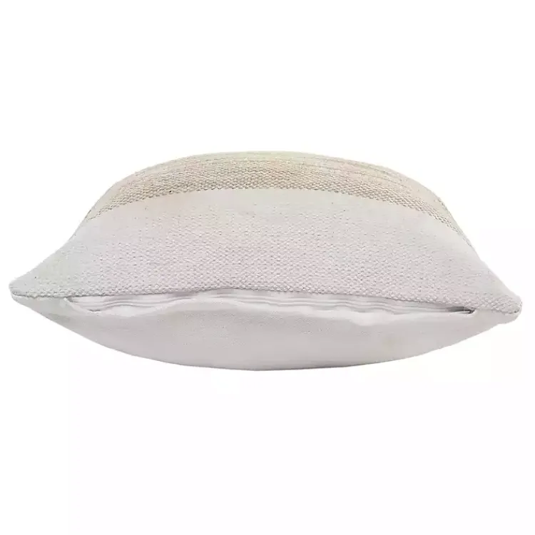 Pillows>Kirklands Home Ivory Border Natural Close Woven Jute Pillow