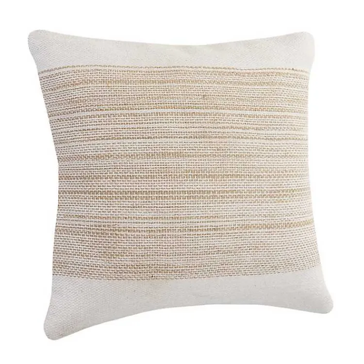 Pillows>Kirklands Home Ivory Border Natural Close Woven Jute Pillow