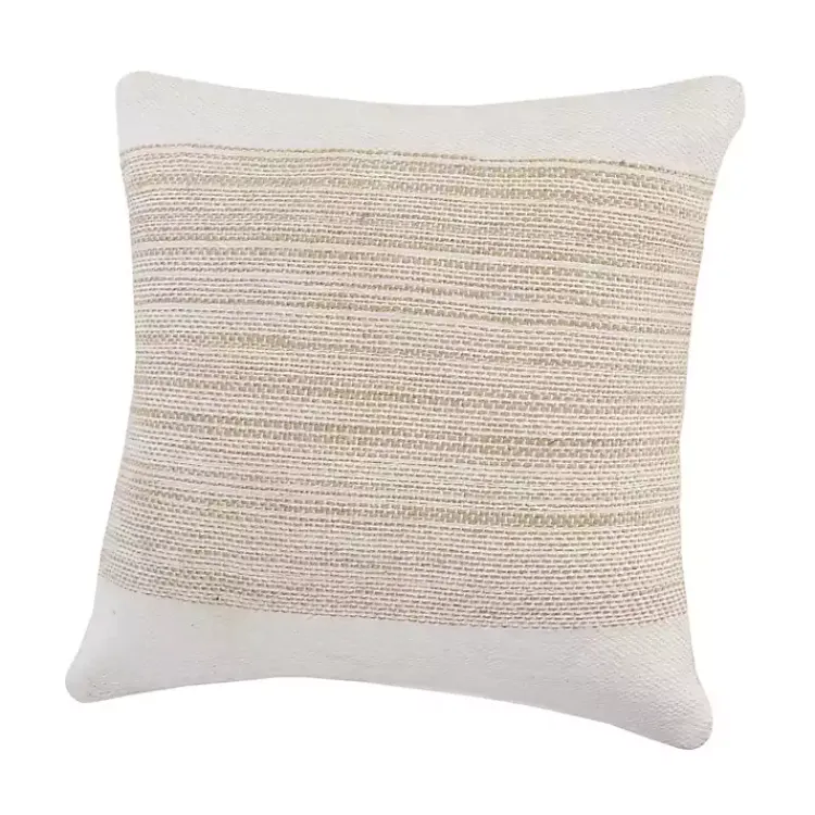 Pillows>Kirklands Home Ivory Border Natural Close Woven Jute Pillow