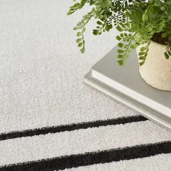 Kirklands Home Bordered Indoor/Outdoor Area Rug, 5x7 Ivory Outlet