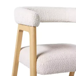 Kirklands Home Boucle Curved Back Ezra Counter Stool Ivory Hot