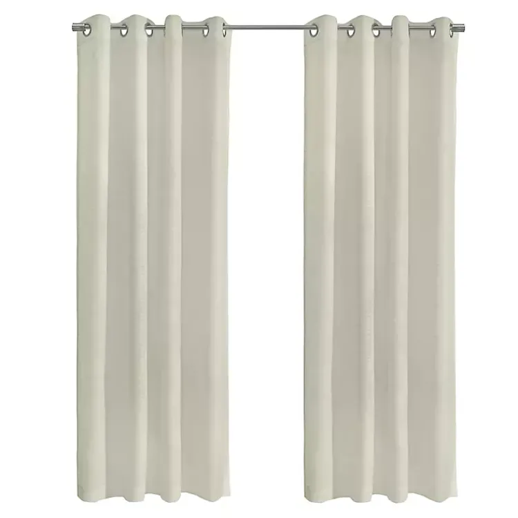 Kirklands Home Boucle Sheer Single Curtain Panel, 95 in. Ivory