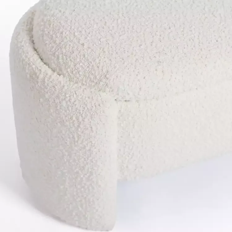Kirklands Home Boucle Storage Bench Ivory Outlet